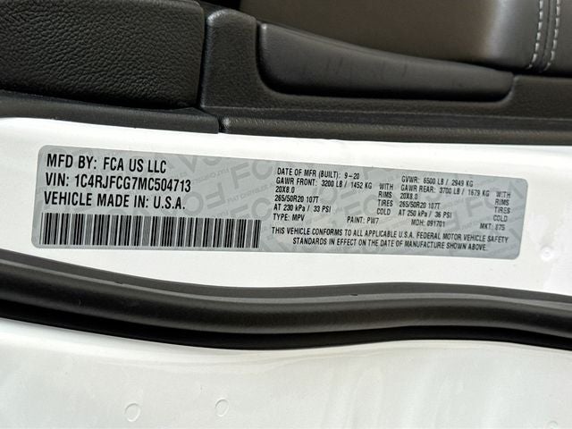 2021 Jeep Grand Cherokee Overland