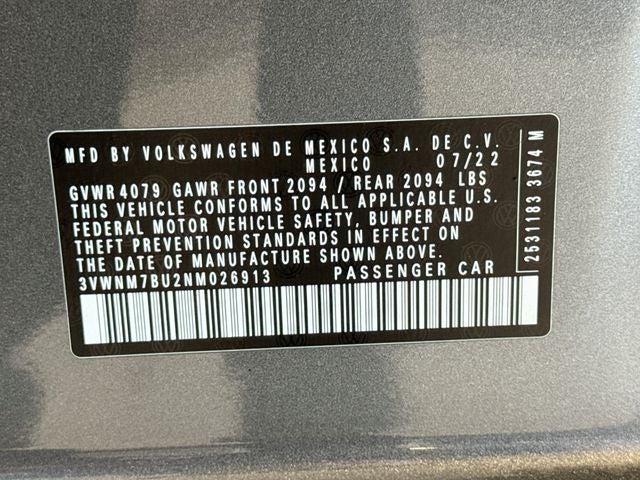2022 Volkswagen Jetta 1.5T S
