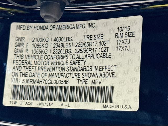 2016 Honda CR-V EX-L