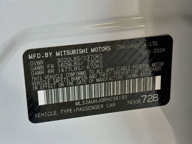 2024 Mitsubishi Mirage ES
