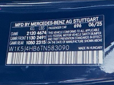 2026 Mercedes-Benz CLA CLA 250 4MATIC®