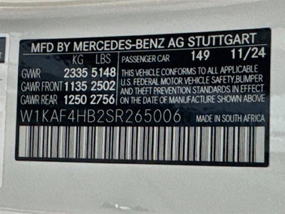 2025 Mercedes-Benz C-Class C 300 4MATIC®