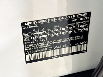 2025 Mercedes-Benz GLB GLB 250 4MATIC®