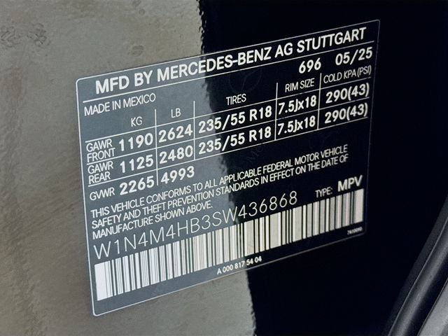 2025 Mercedes-Benz GLB GLB 250 4MATIC®