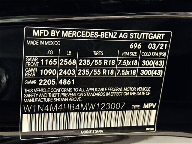 2021 Mercedes-Benz GLB GLB 250 4MATIC®