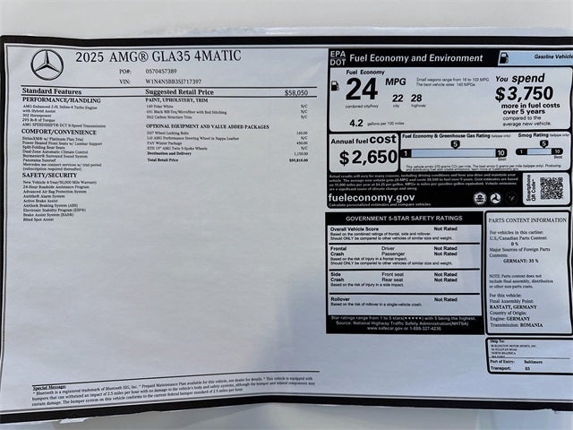 2025 Mercedes-Benz GLA GLA 35 AMG® 4MATIC®