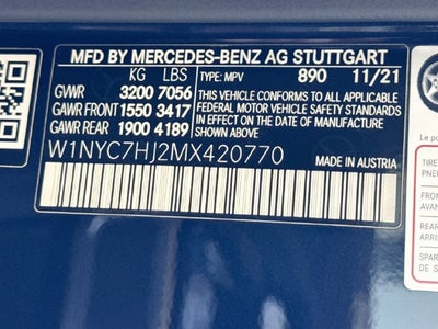 2021 Mercedes-Benz G-Class G 63 AMG® 4MATIC®