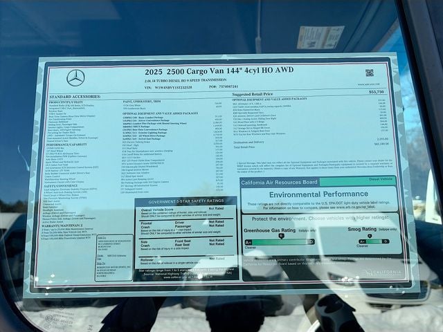 2025 Mercedes-Benz Sprinter 2500 Cargo 144 WB 4MATIC®