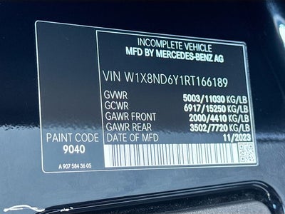 2024 Mercedes-Benz Sprinter 3500 Cargo 170 WB High Roof