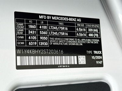 2025 Mercedes-Benz Sprinter 2500 Cargo 144 WB