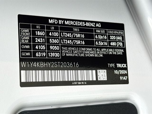 2025 Mercedes-Benz Sprinter 2500 Cargo 144 WB