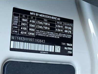 2024 Mercedes-Benz Sprinter 2500 Cargo 144 WB