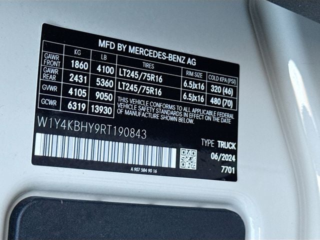 2024 Mercedes-Benz Sprinter 2500 Cargo 144 WB