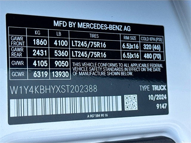 2025 Mercedes-Benz Sprinter 2500 Cargo 144 WB