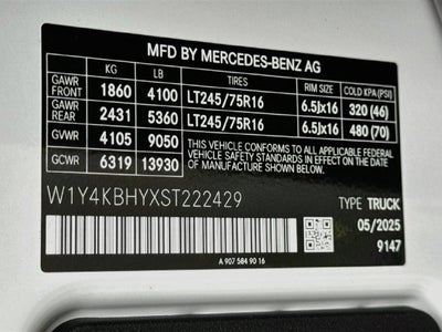 2025 Mercedes-Benz Sprinter 2500 Cargo 144 WB