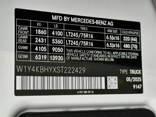 2025 Mercedes-Benz Sprinter 2500 Cargo 144 WB