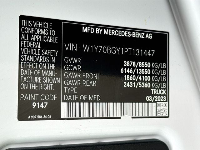 2023 Mercedes-Benz Sprinter 1500 Cargo Van 144 in. WB