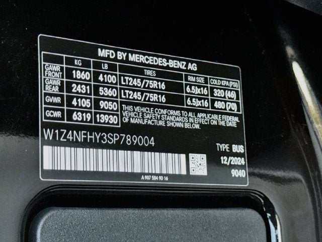 2025 Mercedes-Benz Sprinter 2500 Passenger 144 WB