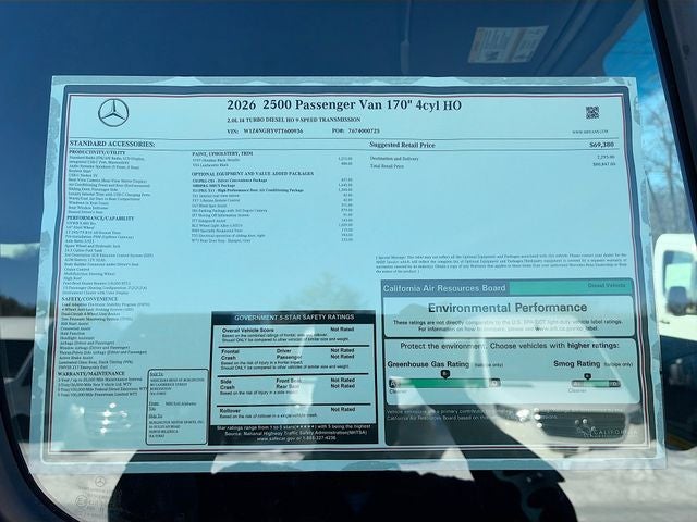 2026 Mercedes-Benz Sprinter 2500 Passenger 170 WB High Roof