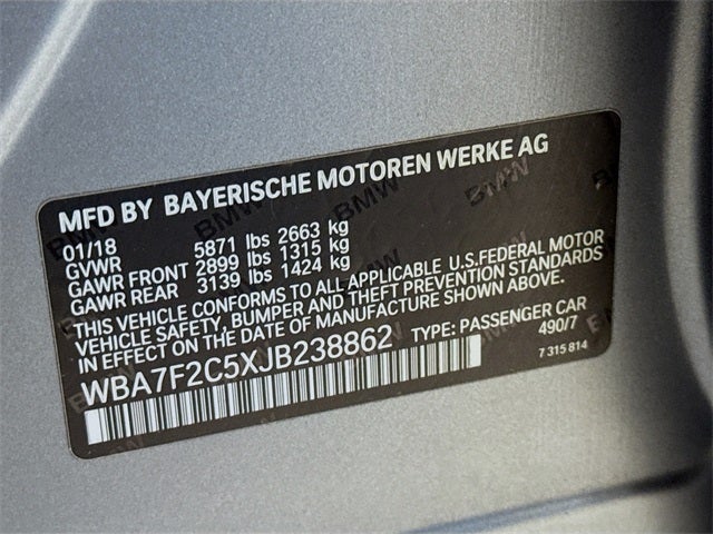 2018 BMW 7 Series 750i xDrive