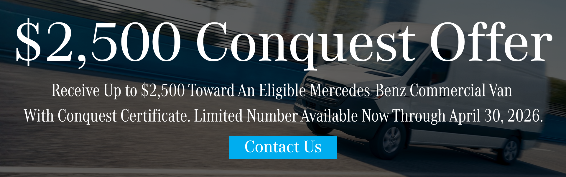 Current Mercedes-Benz Van Offer