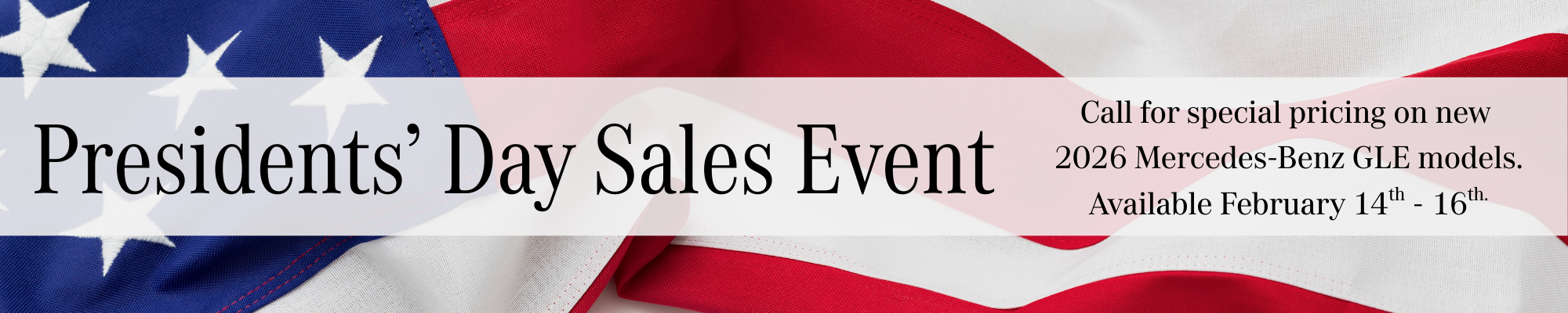 Mercedes-Benz Presidents' Day Sales Event